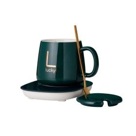 علبة فناجين القهوة مع حامل للتسخين الكهربائي