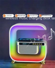 Réveil intelligente RGB type Big G Wireless Charger / Speaker Bluetooth 5.0 - منبه ذكي و شاحن لاسلكي ومكبر صوت بلوتوث XM-G3