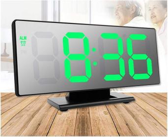 ساعة ومنبه ميزان حرارة طاولة مضيء إلكتروني DS-3618L