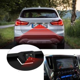 كاميرا الرؤية الخلفية للسيارة عالية الدقة، مع إطار لوحة ترخيص قياسي، مقاومة للماء، رؤية ليلية، 4 مصابيح LED