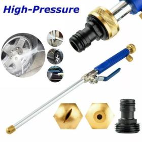 مسدس ماء ضغط عالي مع رؤوس نفث ورش لغسيل السيارات 46 سم