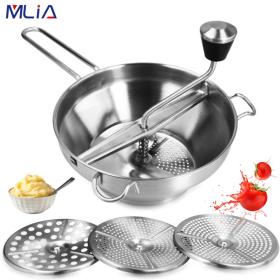 كسارة بطاطس من الفولاذ المقاوم للصدأ 3 أقراص طحن