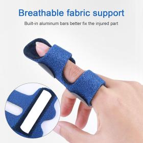 جبيرة إصبع قابلة للتعديل بقضيب من الألومنيوم لتصحيح الإصبع