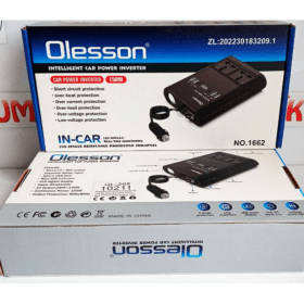 Olesson Onduleur de voiture 12v 220v,150w, 4 USB, 2 Type C