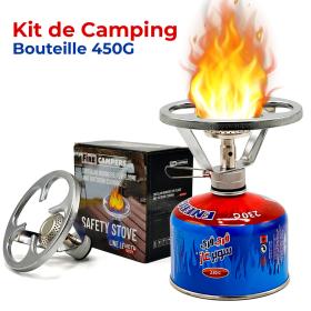 Réchaud à Gaz Portatif avec Bouteille 250G Pour Camping