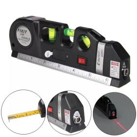 4in1 Laser Level Fixit Level pro 3 أداة تجليخ متعددة الأغراض شريط 8 أقدام