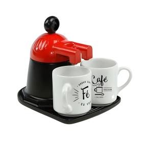 Cafetière Express avec 2 Tasses en Céramique – ماكينة قهوة مع كوبين 