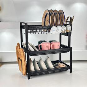 Égouttoir à Vaisselle Grande Capacité 3 Tier – مجفف أطباق 