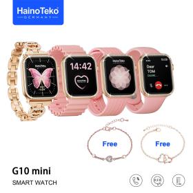 Haino Teko Germany G10 Mini Amoled Display 4 paires de bracelets – ساعة ذكية للنساء